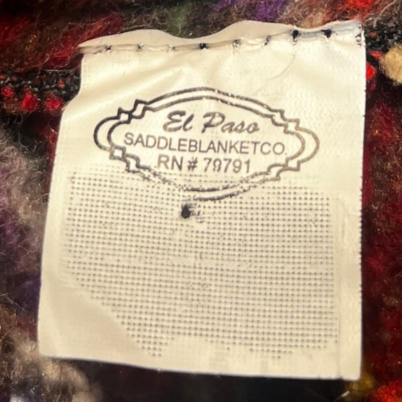 El Paso Saddle Blanket Co Baja Pullover Adult SMALL Surfer Drug Rug Camp Rainbow - Picture 2 of 7